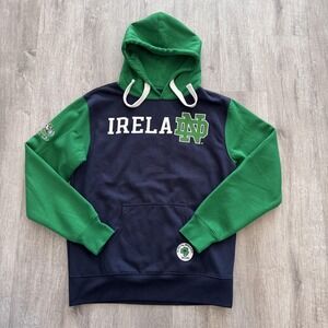 Notre Dame Fighting Irish Sweatshirt Mens Small Blue NCAA Football Lansdowne